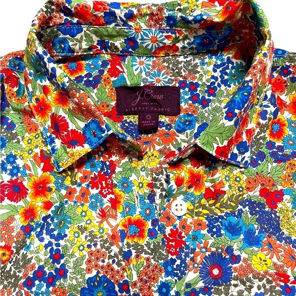 J. Crew Shirtdress in Liberty® Margaret Annie print size 0. - Picture 3 of 10